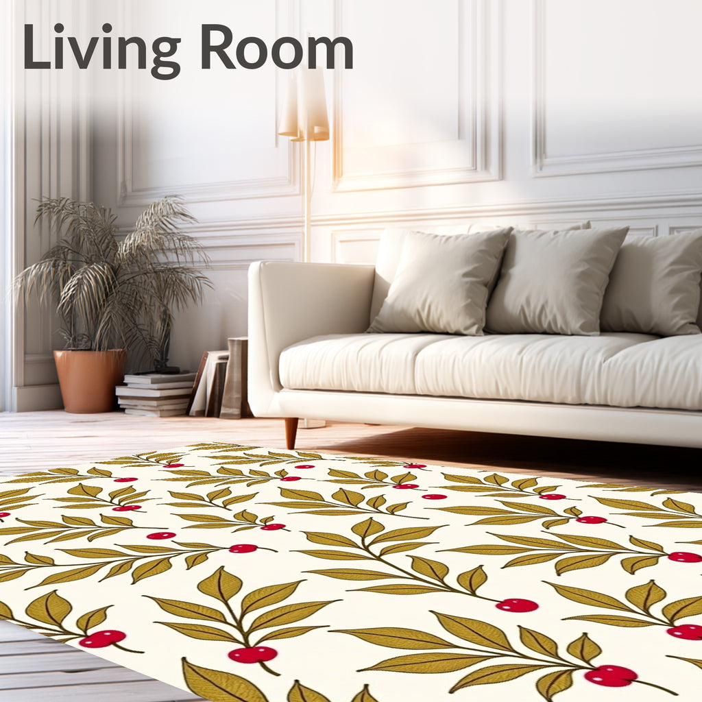 Golden Leaf Cherry Cluster Rug