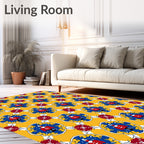 Royal Guard Yellow Blue Red Medallion Rug