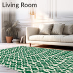 Emerald Cream Intricate Scrollwork Rug
