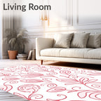 Coral Vine Swirl Botanical Rapport Rug