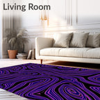 Vibrant Purple Swirl Topography Rug