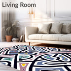Abstract Geometric Color Block Rug