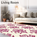 Crimson Floral Radiance Medallion Rug