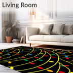 Festive Colorful String Lights Rug