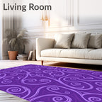 Purple Swirl Vine Organic Rug
