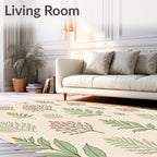Botanical Garden Pink Blossom Medallion Rug
