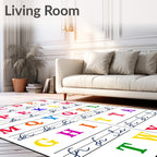 Colorful Alphabet Teaching Chart Rug