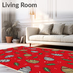 Red Pine Cone And Branch Medley Rug