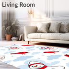 Christmas Snowmen Cardinal SkyRug Rug