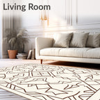 Bold Earthy Tone Geometric Animal Rug