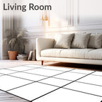 Bold Abstract Grid Squares Rug