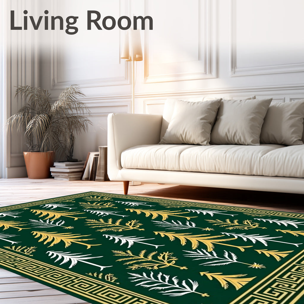 Emerald Forest Pine Tree Scatter Rug