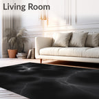 Dramatic White Lightning Cloud Burst Rug