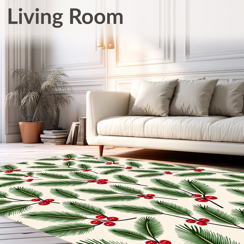 Foliage With Red Berries Rug