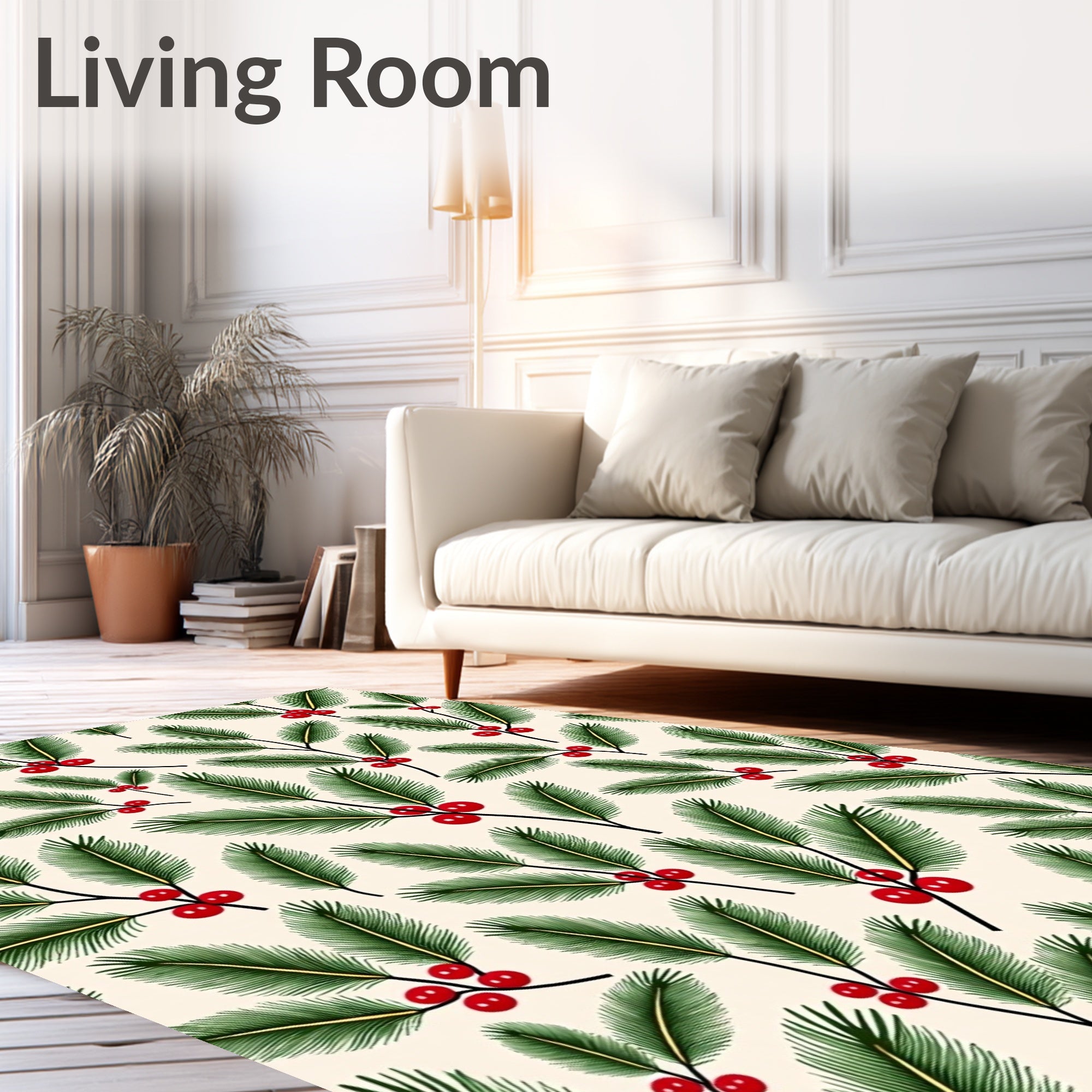 Foliage With Red Berries Rug