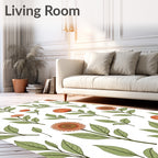 Coral Sunflower Botanical Garden Rug