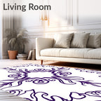 Deep Purple Flourish Medallion Rug