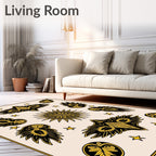 Golden Winged Sun Celestial Rug