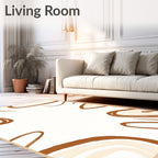 Terracotta Swirls Organic Abstract Rug