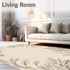 Earthy Branches Outline Floral Rug