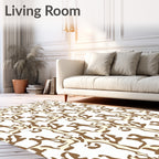 Brown and Cream Organic Camouflage Rug