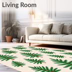Green Evergreen Forest Trees Scattered Rug
