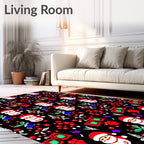Festive Santa Claus Red Berry Repeat Rug