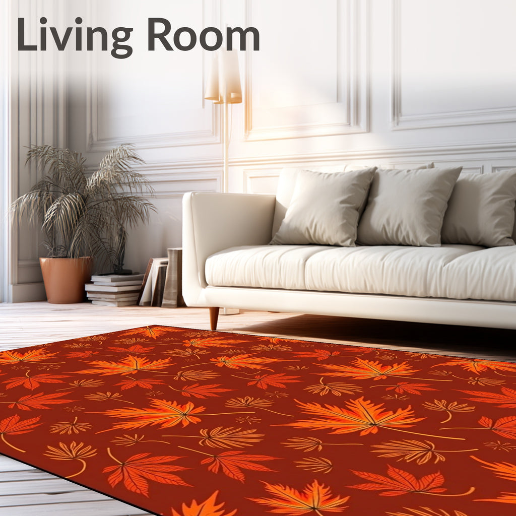 Autumn Maple Leaf Cluster Rug