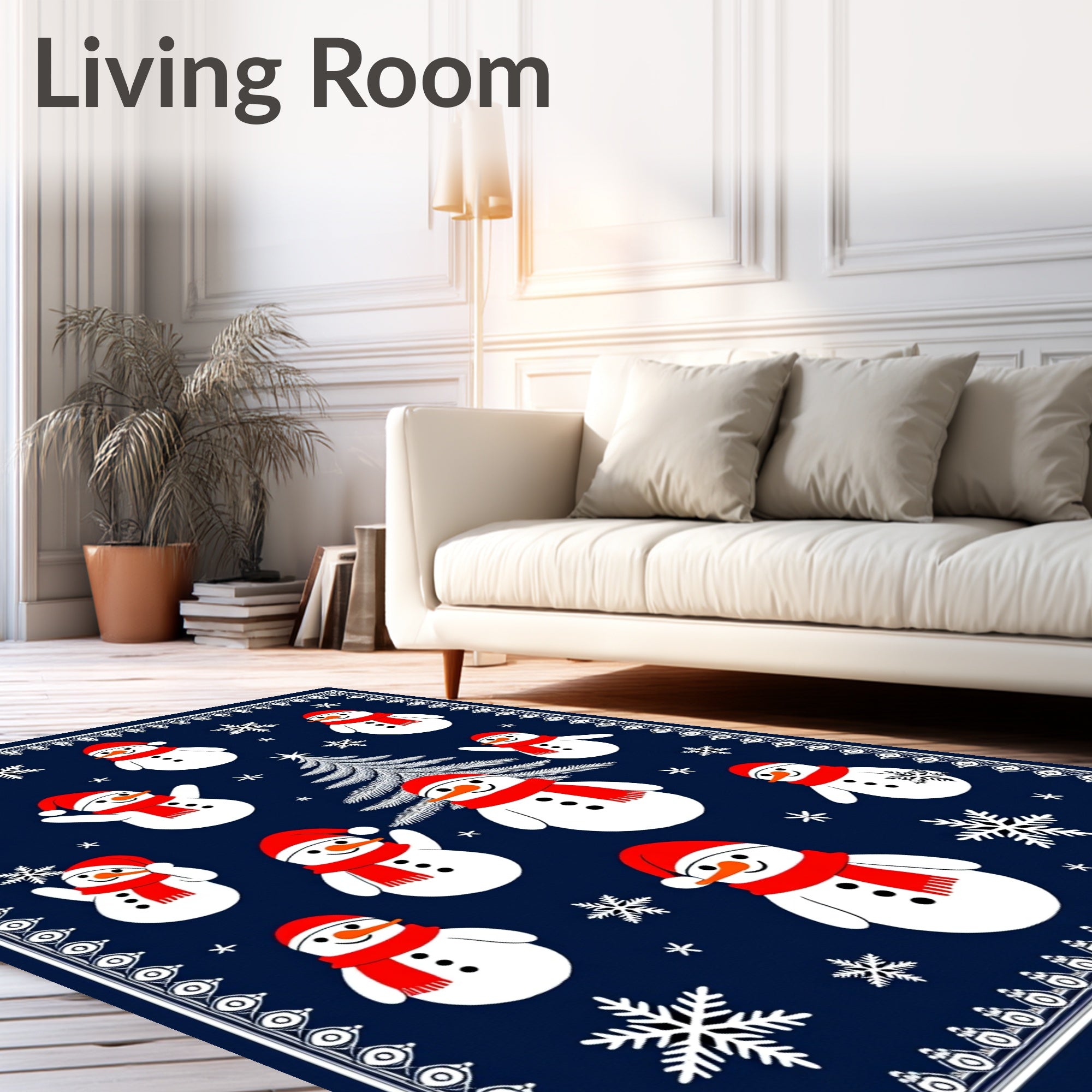 Charming Snowmen Winter Festival Rug