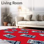 Retro Gray Audio Equipment Pattern Rug