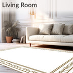 Brown Ornate Arch Border Rug