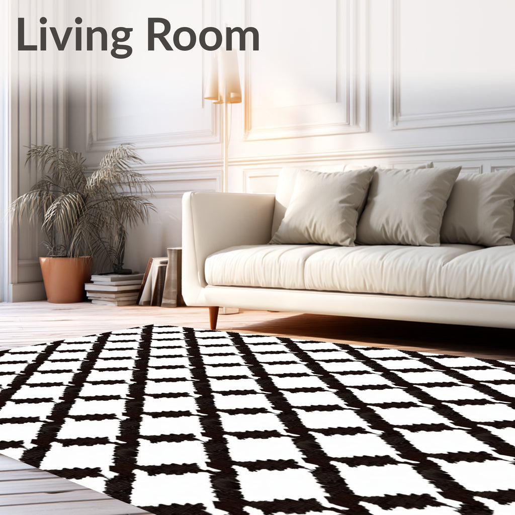 Monochromatic Black White Geometric Lattice Rug