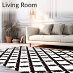 Monochromatic Black White Geometric Lattice Rug