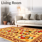 Whimsical Orange Fox Forest Woodland Rug