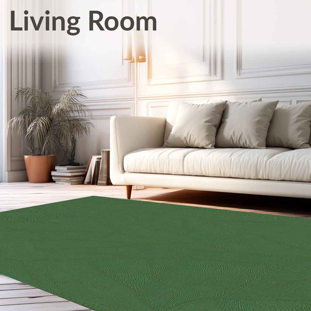 Verdant Grove Feathered Abstract Rug