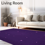 Cosmic Purple Starry Night Rug