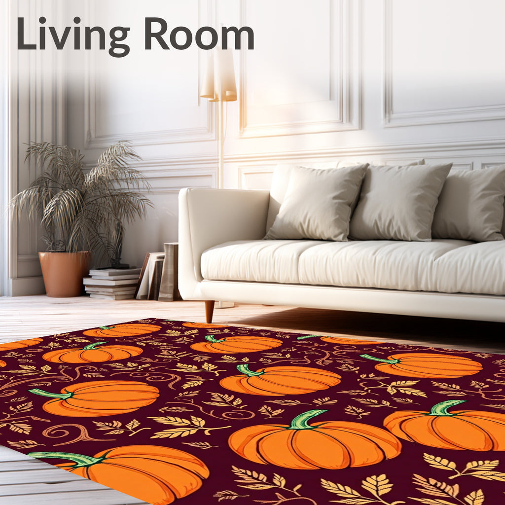 Autumn Pumpkin Patch Foliage Rug