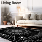 Arachnid Cobweb Sunburst Medallion Rug