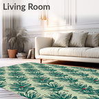 Evergreen Sprig Red Berry Repeat Rug