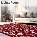 Cream Floral Vine Lattice Ruby Rug