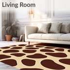 Animal Print Spots Chocolate Beige Rug