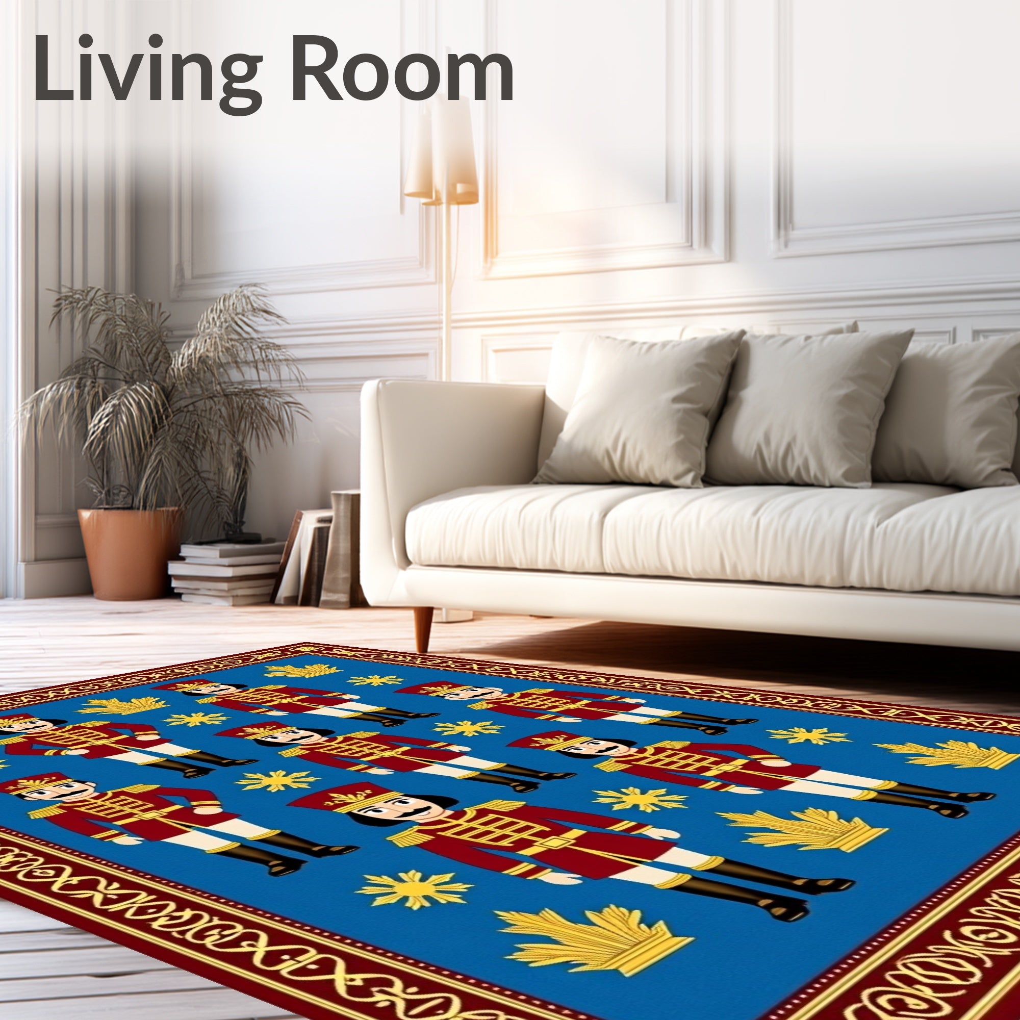 Nutcracker Red Gold Royal Guard Rug