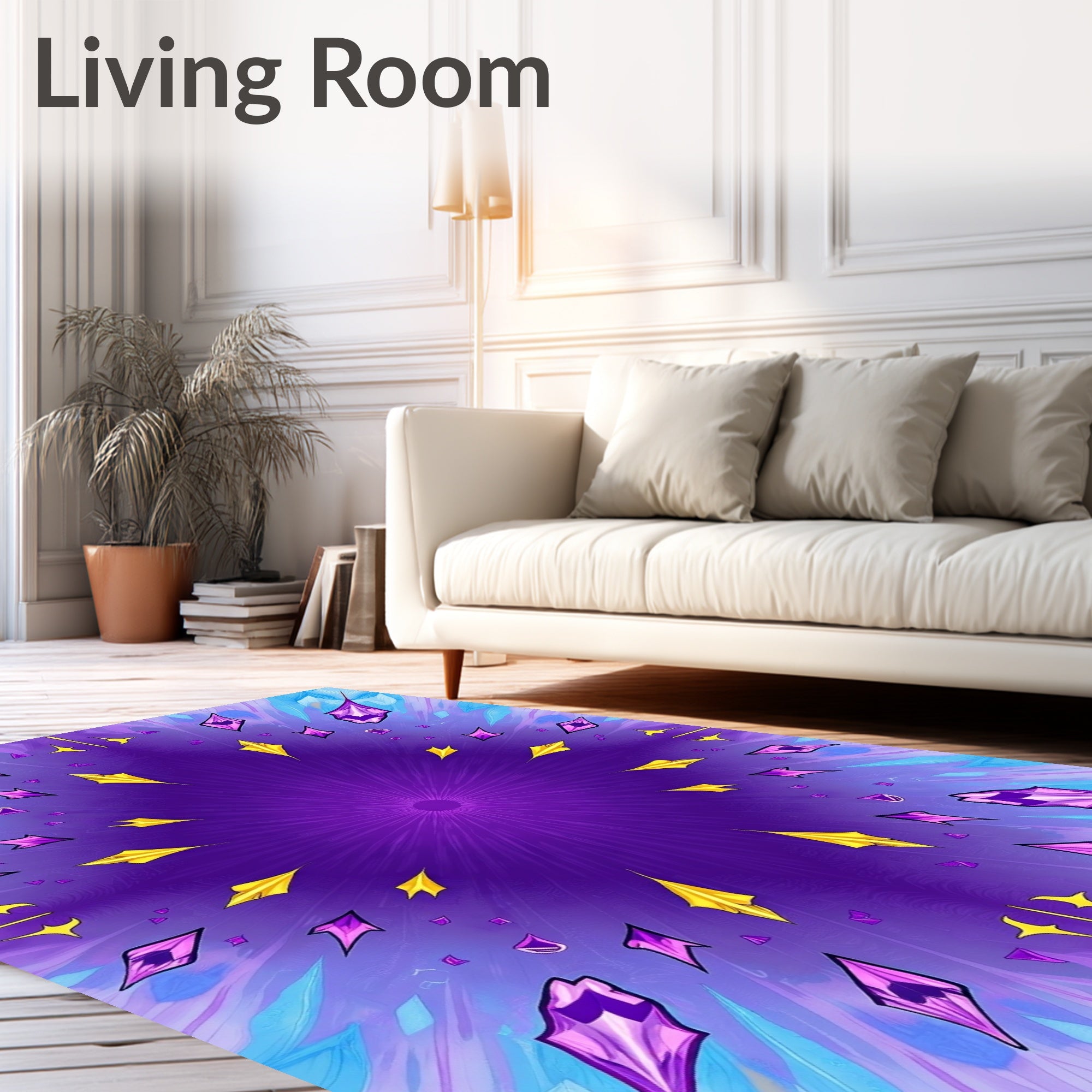 Vibrant Amethyst Prism Radiance Rug