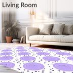 Pastel Purple Abstract Circles Sprinkle Rug
