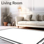 Classic Black Double Striped Border Rug
