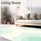 Soft Mint Petal Overlay Rug