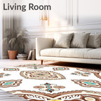 Earth Tones Medallion Arabesque Rug