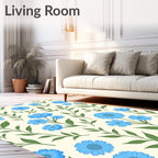 Sky Blue Daisy Meadow Rug