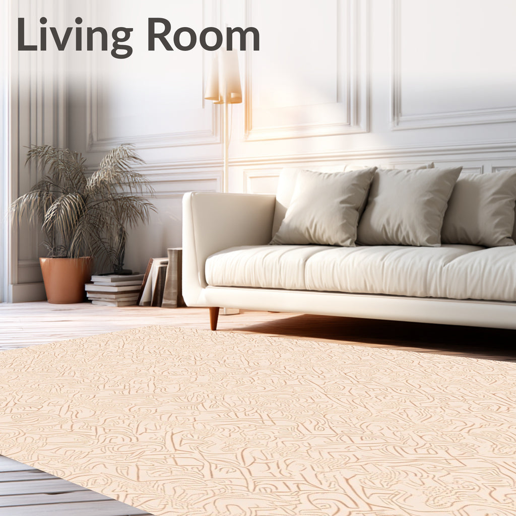 Earthy Tone Intricate Vine Weave Rug