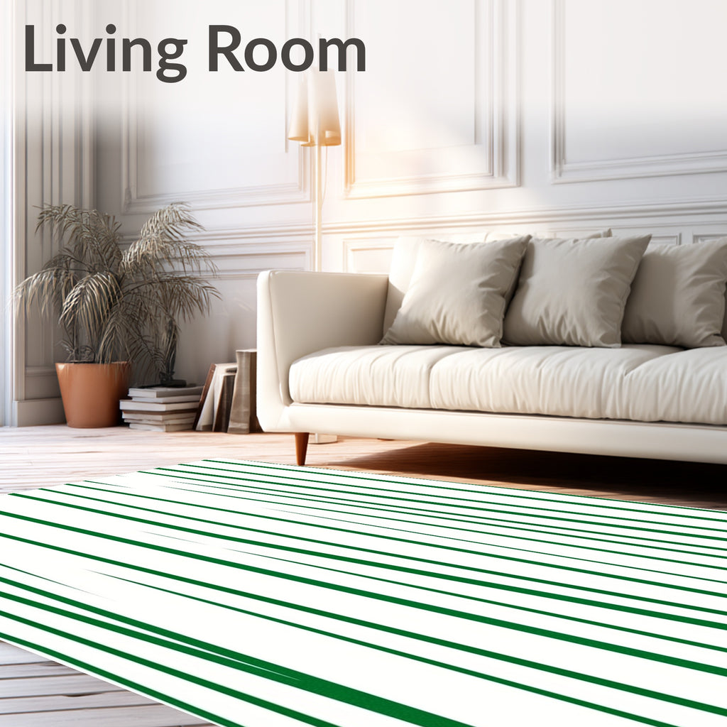 Verdant Vertical Organic Lines Rug